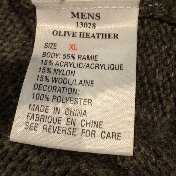 Woolrich Cardigan Sweater Mens Size XL Green Full Zip Long Sleeve Pockets Casual - Picture 6 of 10